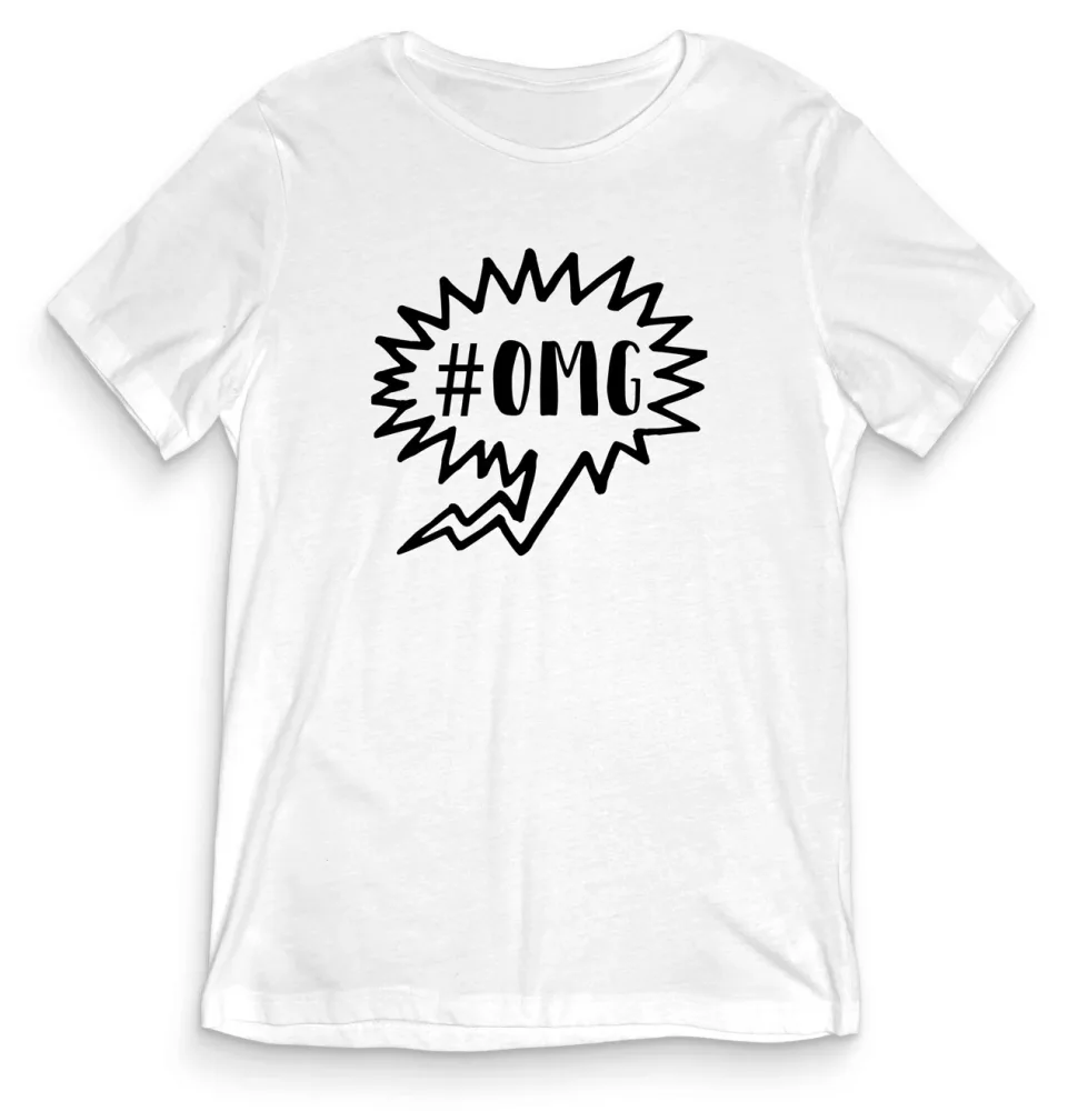TeesBlitz T-Shirt divertente – #OMG – tee21-023