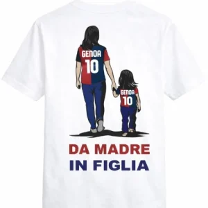 T-shirt Genoa “Da Madre in Figlia” | Passione Rossoblù T-shirt Genoa “Da Madre in Figlia” | Passione Rossoblù