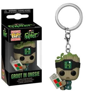 Groot in Onesie (Reading) Keychain Groot in Onesie (Reading) Keychain