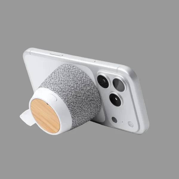 Cassa Wireless 5W in Bambù e RPET con Anello Magnetico e Vivavoce | Bluetooth