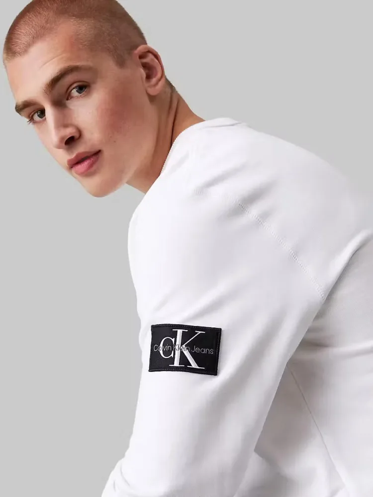 Calvin Klein Felpa Uomo Badge Crew Neck - immagine 3