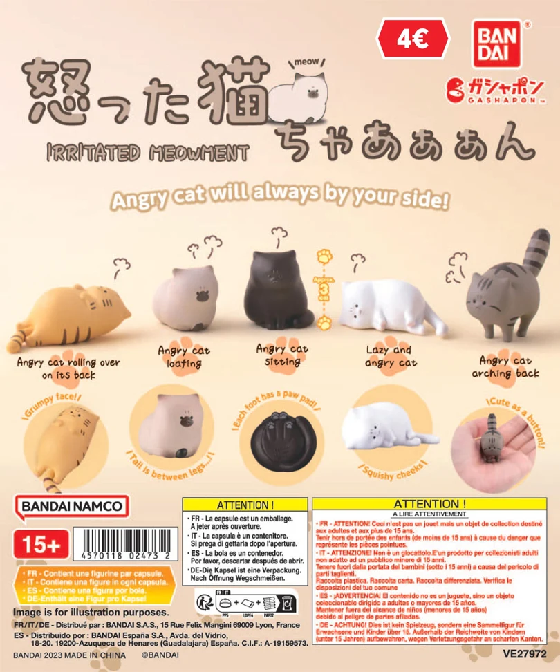 Irritated Meowment Gashapon Capsule - immagine 2