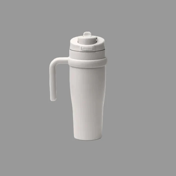 Tazza Termica in Acciaio Inox 304 Riciclato – 900 ml, Apertura a Pulsante e Cannuccia