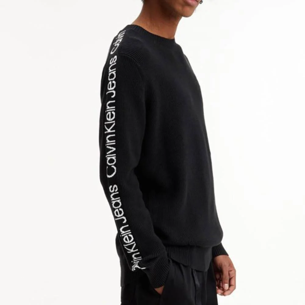 Calvin Klein Maglia Uomo Girocollo Logo Tape - immagine 2