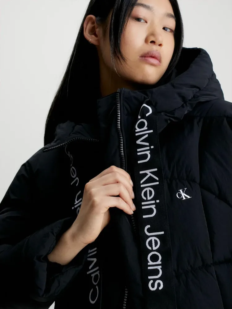 Calvin Klein Giacca Donna Logo Drawstring Puffer - immagine 3