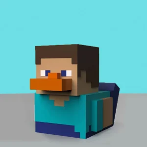 Minecraft Steve Mini TUBBZ Cosplaying Duck Collectable Minecraft Steve Mini TUBBZ Cosplaying Duck Collectable