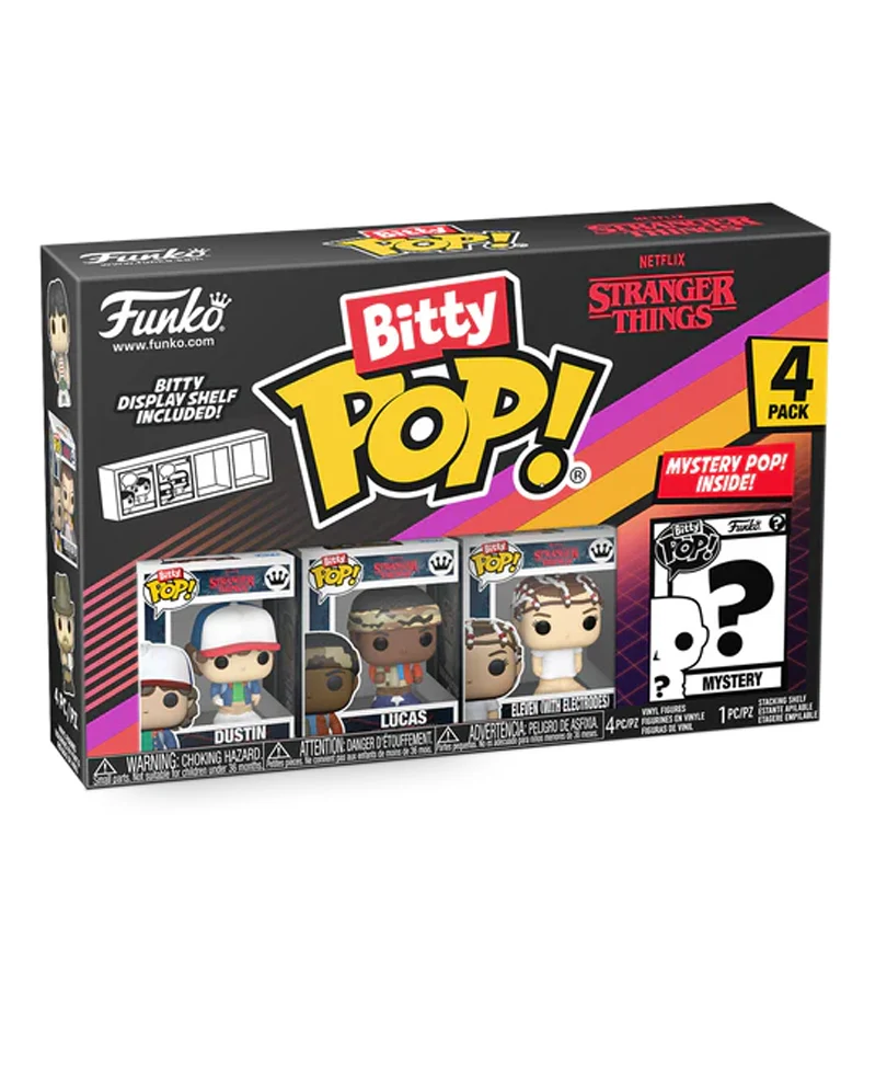 Dustin / Lucas / Eleven with Electrodes / Mystery Bitty (4-Pack)
