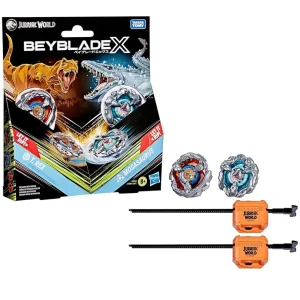 Beyblade X – Jurassic World Dual Pack: T-Rex & Mosasaurus Beyblade X – Jurassic World Dual Pack: T-Rex & Mosasaurus