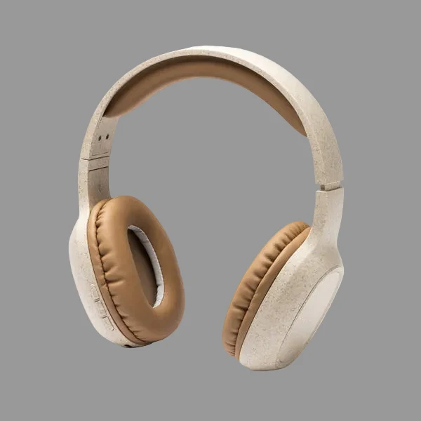 Cuffie Wireless Pieghevoli in Fibra di Grano ed Ecopelle Cuffie Wireless Pieghevoli in Fibra di Grano ed Ecopelle