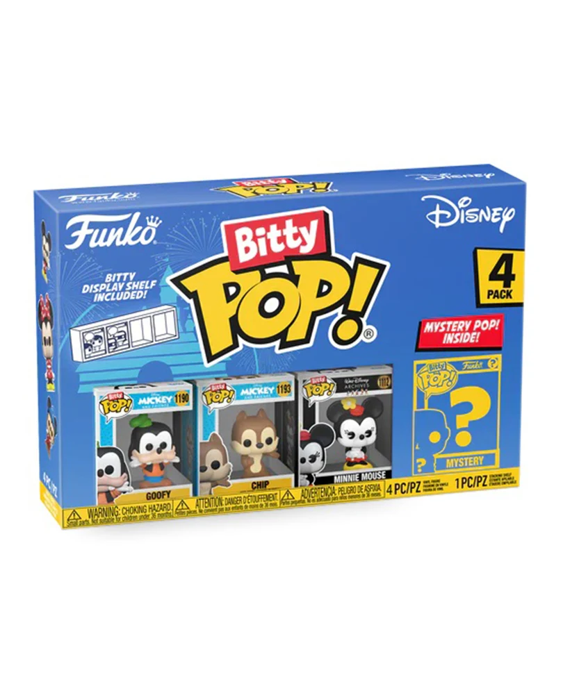 Goofy / Chip / Minnie Mouse / Mystery Bitty (4-Pack)