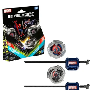 Beyblade X – Marvel Dual Pack: Spider-Man 6-60R & Hulk 3-85N Beyblade X – Marvel Dual Pack: Spider-Man 6-60R & Hulk 3-85N