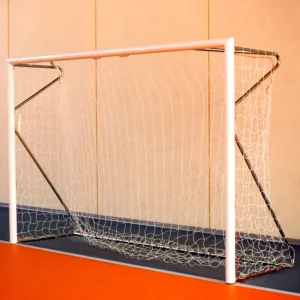 Porta da Calcetto Fissa con Bussole – Acciaio Tondo Ø80mm – Certificata UNI-EN 749 – 3x2m