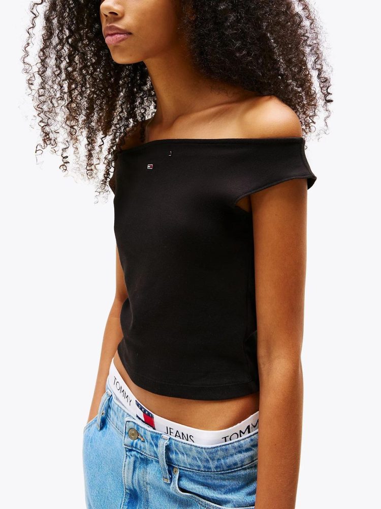 Tommy Hilfiger T Shirt Donna Boat Neck Top - immagine 3