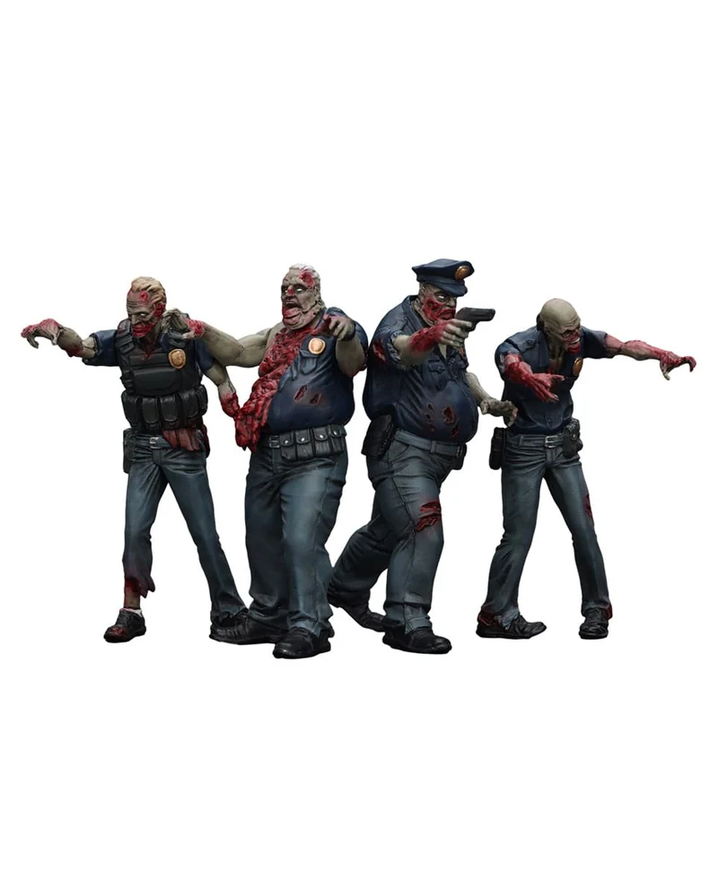 Zombie Dark Source - Action Figures 4-Pack Police (Male) 8 cm - immagine 3
