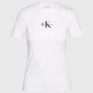 Calvin Klein T Shirt Donna Monologo Slim Fit Tee Calvin Klein T Shirt Donna Monologo Slim Fit Tee