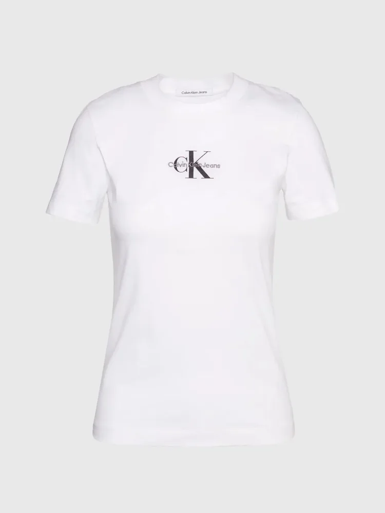 Calvin Klein T Shirt Donna Monologo Slim Fit Tee