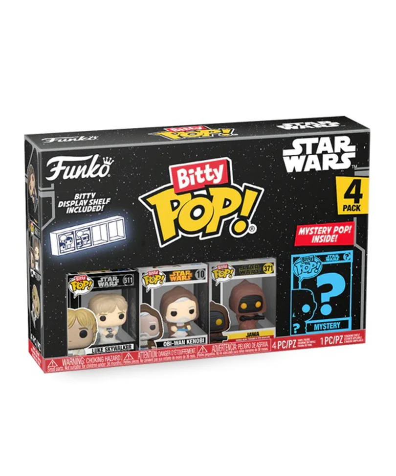 Luke Skywalker / Obi-Wan Kenobi / Jawa / Mystery Bitty (4-Pack)