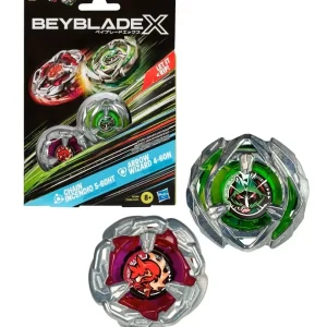 Beyblade X – Dual Pack: Chain Incendio 5-60HT & Arrow Wizard 4-60N Beyblade X – Dual Pack: Chain Incendio 5-60HT & Arrow Wizard 4-60N