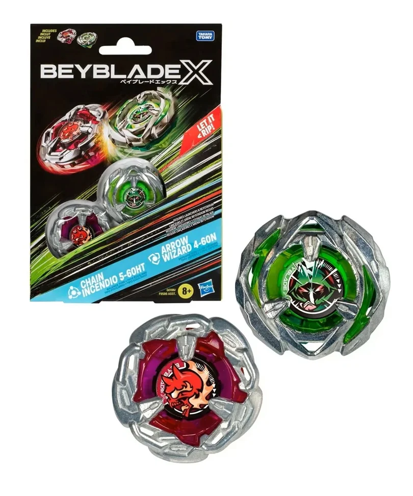 Beyblade X - Dual Pack: Chain Incendio 5-60HT & Arrow Wizard 4-60N