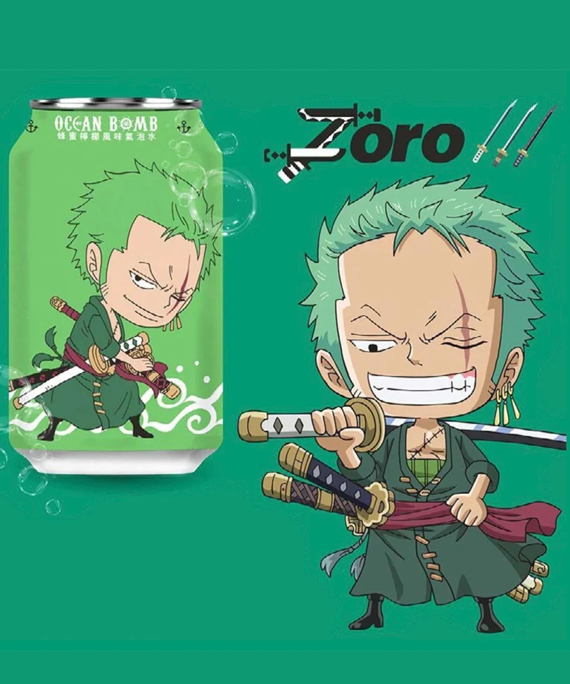 One Piece - Sparkling W - Zoro - Honey Lemon - Canette 33 Cl