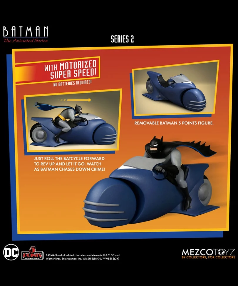 Batman: The Animated Series 2 (Batcycle) - DC Comics 5 Points Action Figures 9 cm - immagine 2