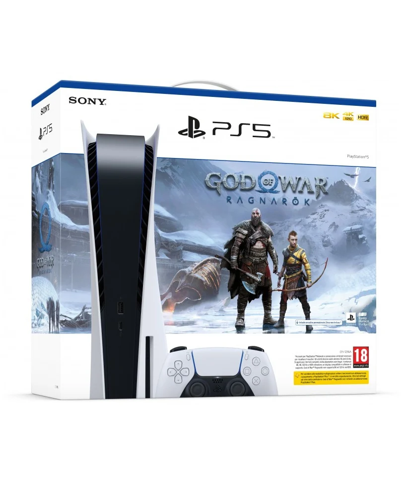 Sony Console PS5 Standard Edition God of War Digital - Bianca