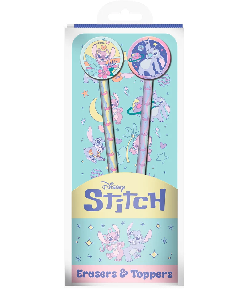 Stitch & Angel - Space Rocks - Set of 2 Pencils with Toppers