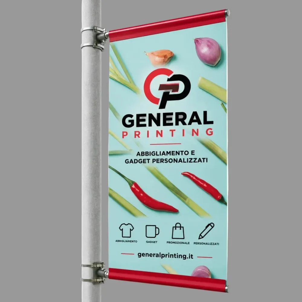 Pole Flag Display | Stendardi Pubblicitari da Esterno Personalizzati | Stampa Fronte Retro | 5 Formati