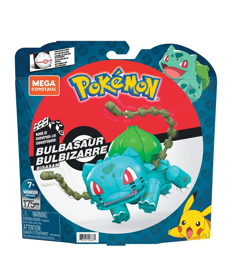 Pokémon Mega Construx Wonder Builders Construction Set Bulbasaur 10 cm - immagine 2