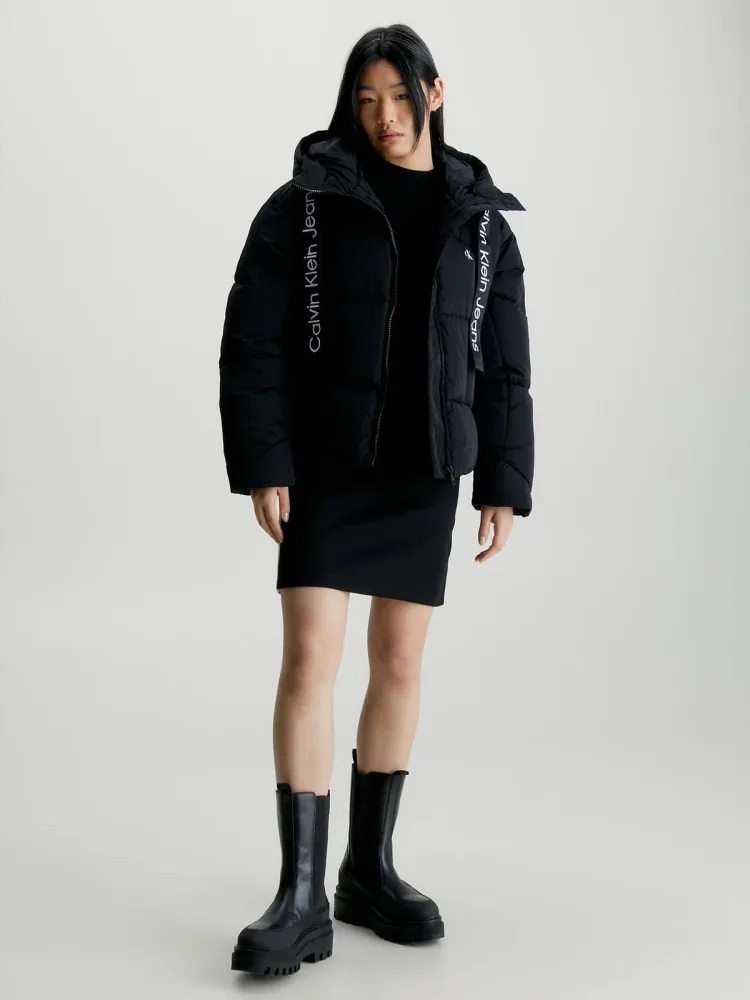 Calvin Klein Giacca Donna Logo Drawstring Puffer - immagine 2
