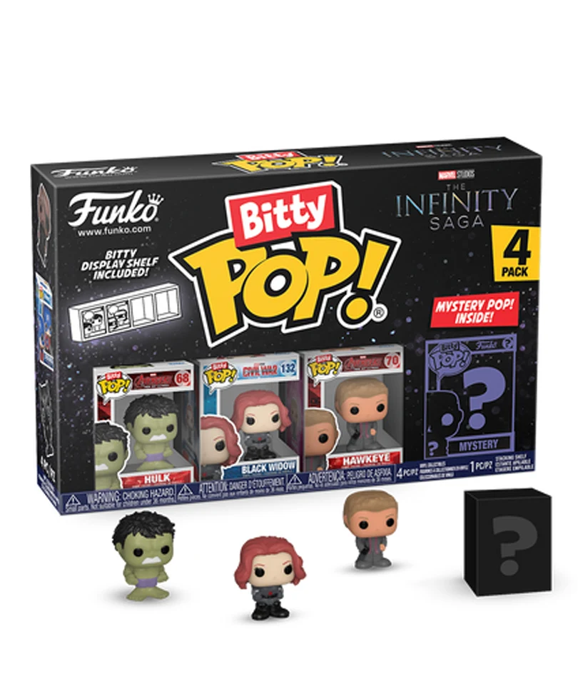 Hulk / Black Widow / Hawkeye / Mystery Bitty (4-Pack)