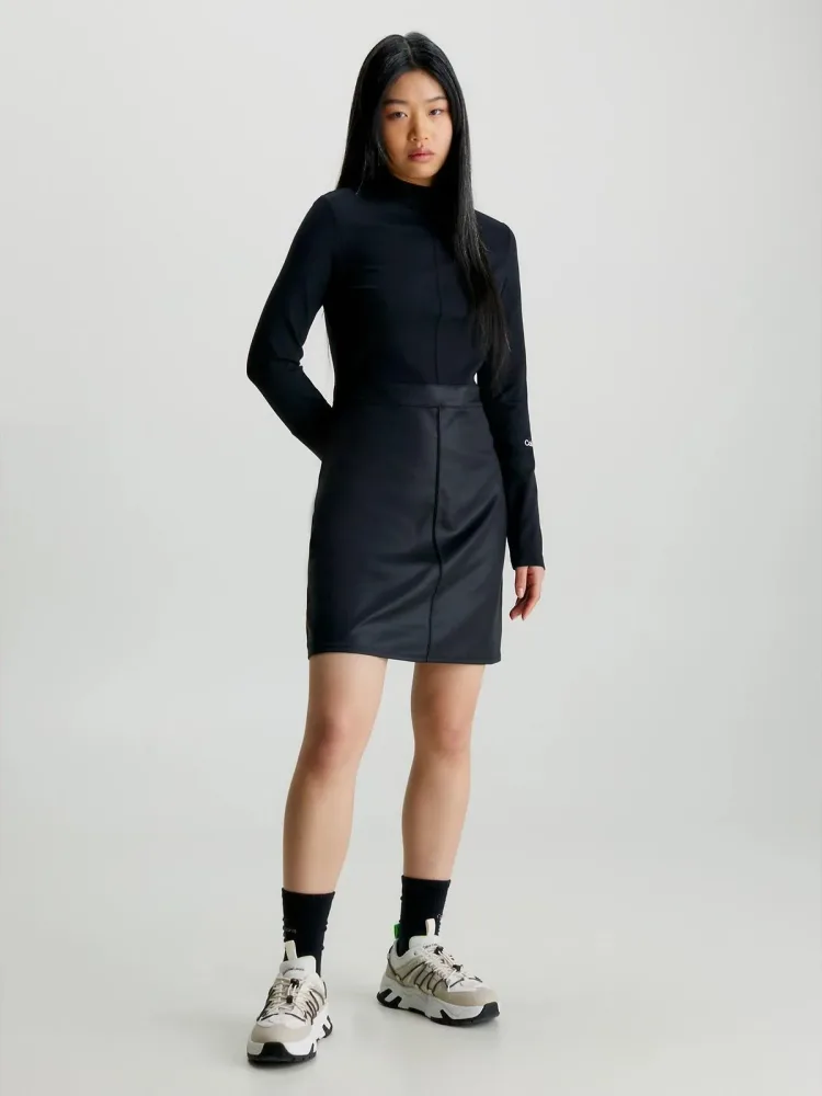Calvin Klein Abito Donna Coated Milano A Line Dress - immagine 2
