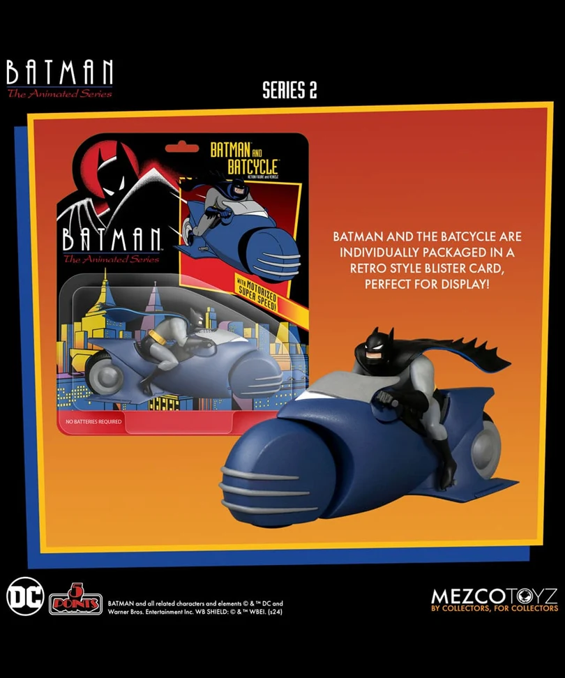 Batman: The Animated Series 2 (Batcycle) - DC Comics 5 Points Action Figures 9 cm