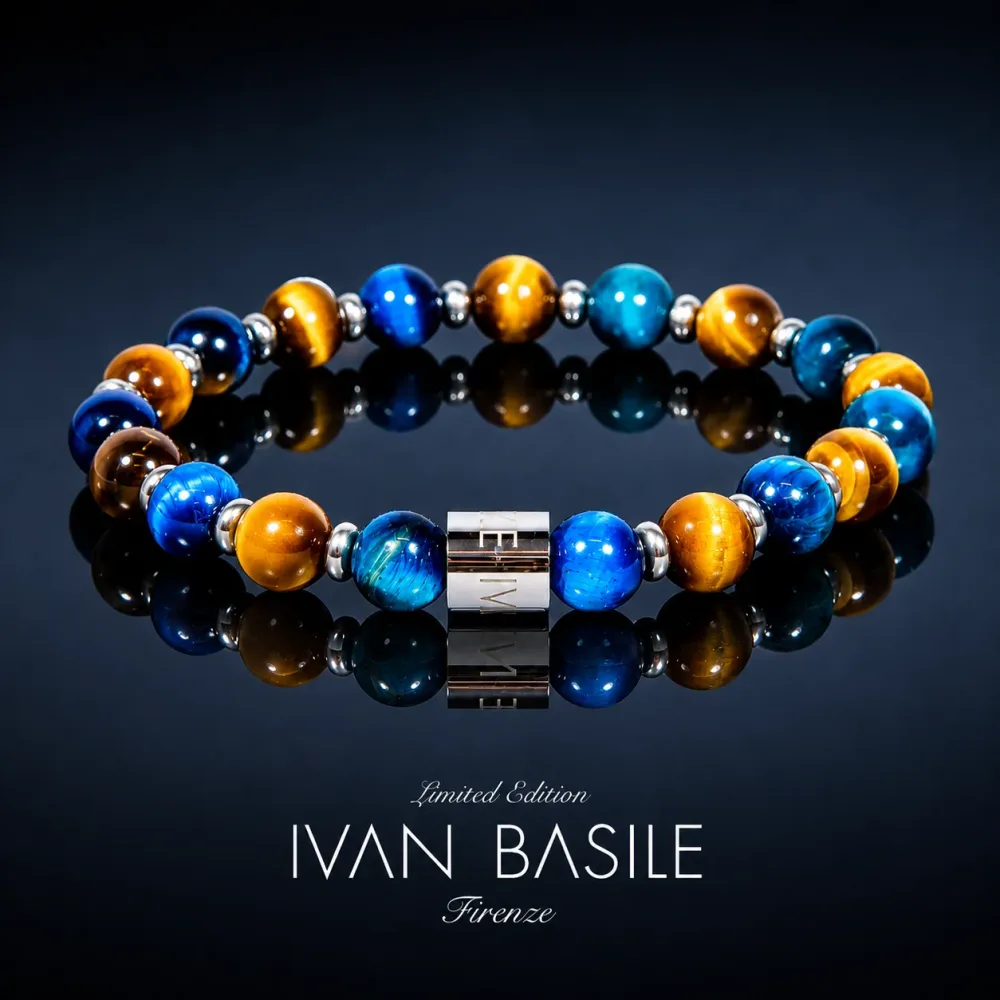 LAGUNA BLUE Bracciale elastico 8mm