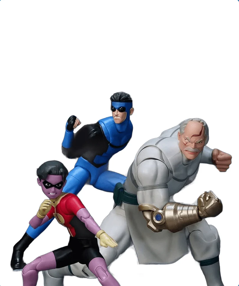 Invincible with Kid Omni Man & Conquest Limited Action Figure Set - immagine 2