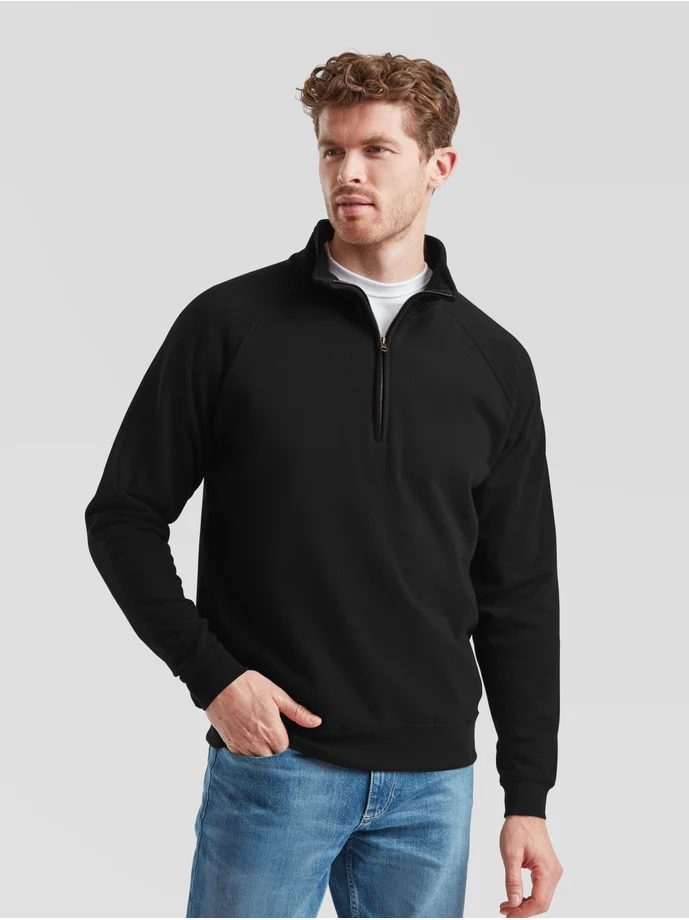 Felpa Classic Zip Neck Sweat Fruit of the Loom
