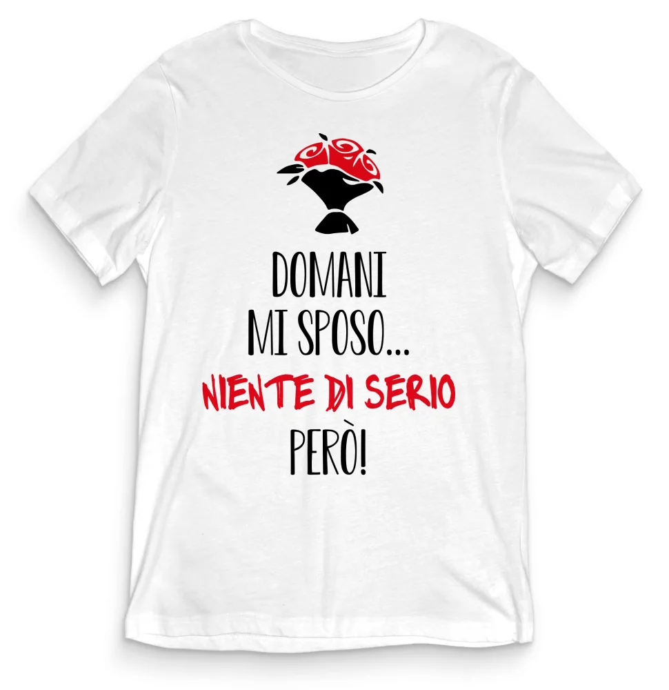 TeesBlitz T-Shirt ADDIO CELIBATO/NUBILATO – Niente di serio – teeADNC-011