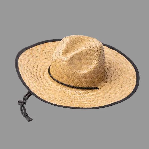 Cappello in Paglia Naturale – Bordo in Poliestere Rinforzato e Coulisse Regolabile
