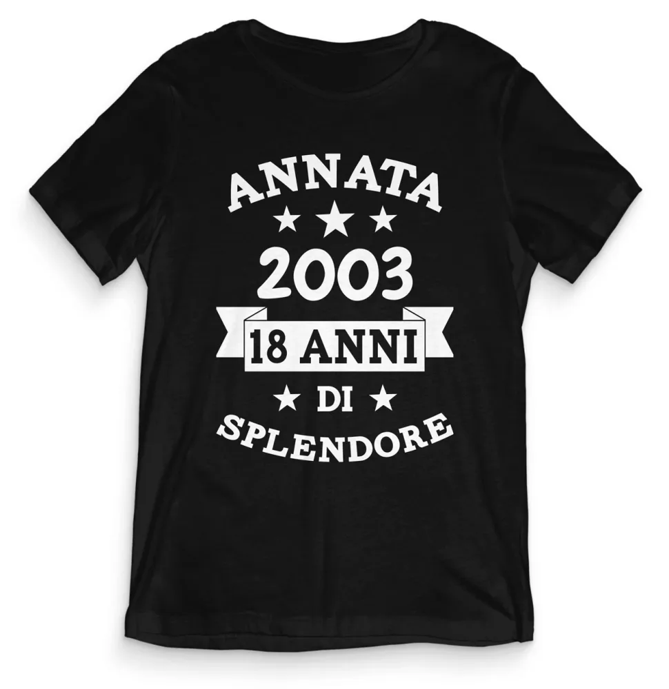 TeesBlitz T-Shirt divertente – Annata 2003 18 anni di splendore – tee21-032