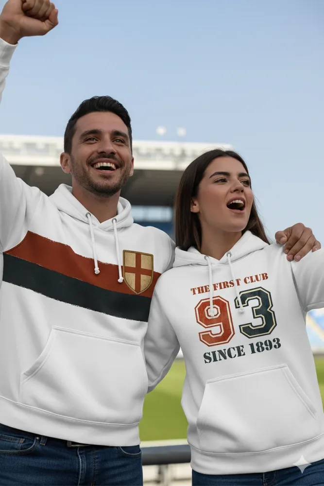 Felpa Genoa "Nel Cuore Sempre" | Edizione White Rossoblù - immagine 3