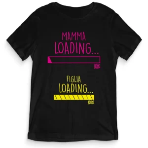 TeesBlitz T-Shirt divertente – Mamma loading… figlia loading… – tee21-033 TeesBlitz T-Shirt divertente – Mamma loading… figlia loading… – tee21-033