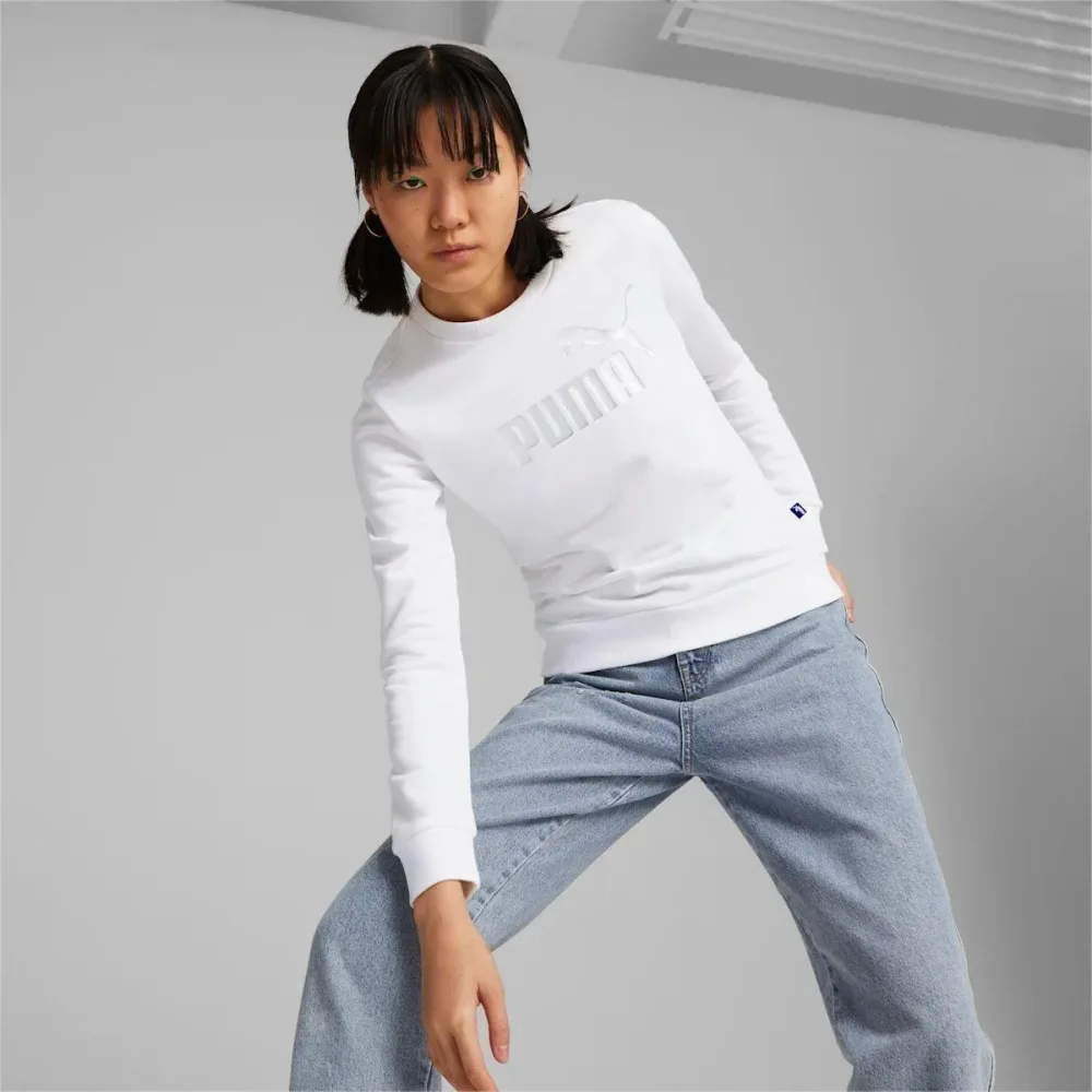 Puma Felpa Donna Ess+ Metallic Logo Crew - immagine 2