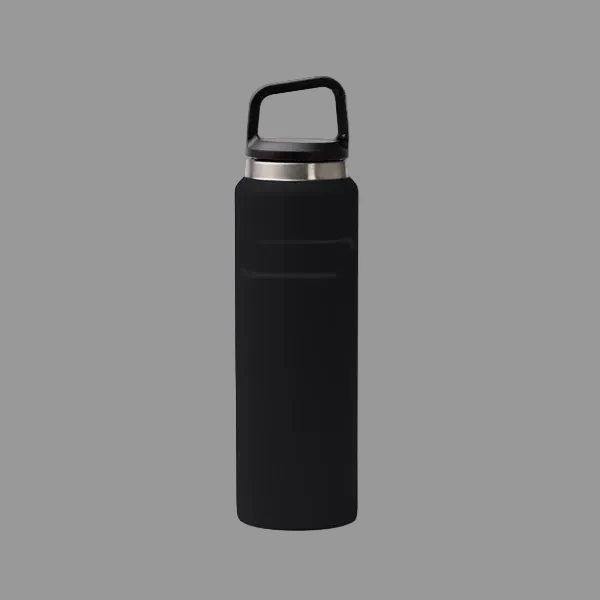 Borraccia Termica in Acciaio Inossidabile Riciclato 550ml – Tappo Nero con Moschettone