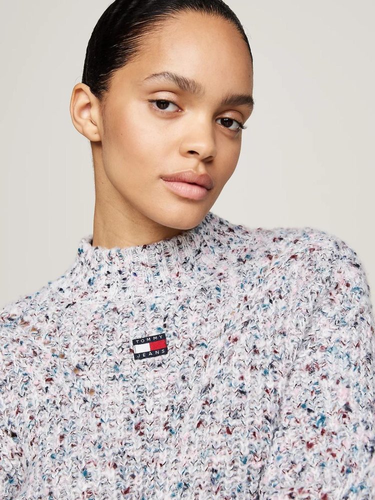 Tommy Hilfiger Maglia Donna Mockneck Marled Yarn - immagine 2