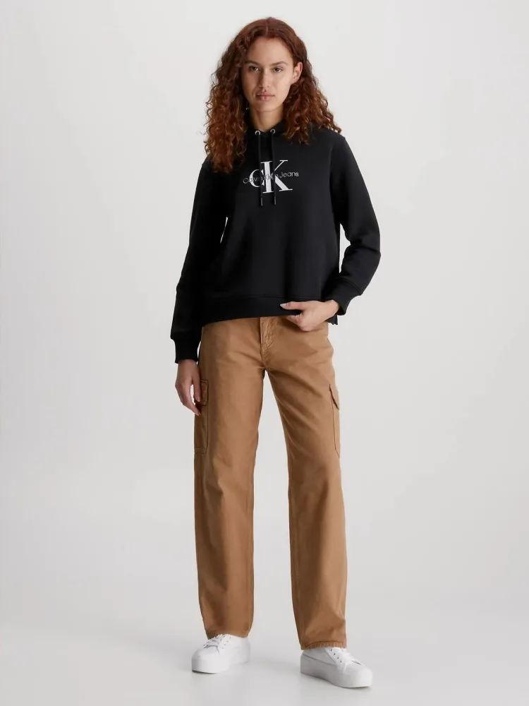 Calvin Klein Felpa Donna Archival Monologo Hoodie - immagine 2