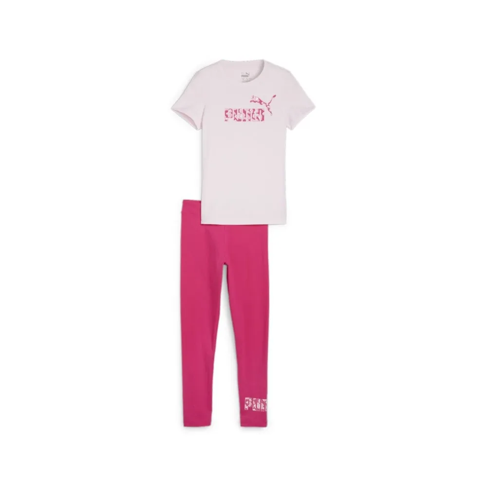 Puma Completo Junior G Animal Tee & Leggings Set