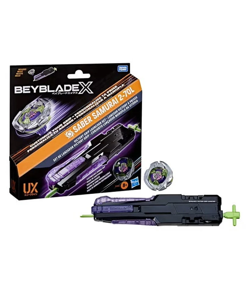 Beyblade X - Victory Grip Launcher Saber Samurai 2-70L
