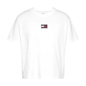 Tommy Hilfiger T-Shirt Donna Tommy Center Badge Tommy Hilfiger T-Shirt Donna Tommy Center Badge