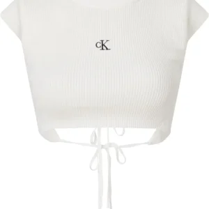 Calvin Klein T Shirt Donna Open Back Tied Knitted Calvin Klein T Shirt Donna Open Back Tied Knitted