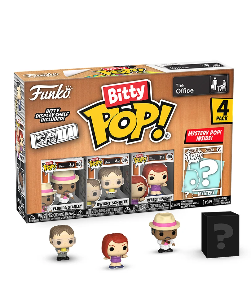 Florida Stanley / Dwight (with Jello Stapler) / Meredith Palmer / Mystery Bitty (4-Pack)